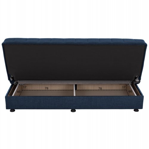 SCHLAFSOFA "ANDRI" 3-SITZER BLAU 180x72x77 cm