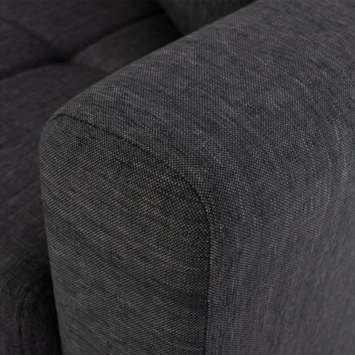 SCHLAFSOFA 3-SITZER HOHE RÜCKENLEHNE GRAU 225x84x88