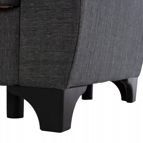 SCHLAFSOFA 3-SITZER HOHE RÜCKENLEHNE GRAU 225x84x88