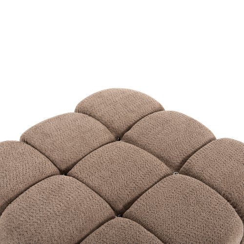 POLYMORPHES SOFA SHIFTER, STRUKTURIERTER STOFF IN HELLBRAUN, 290 x 196 x 76 cm