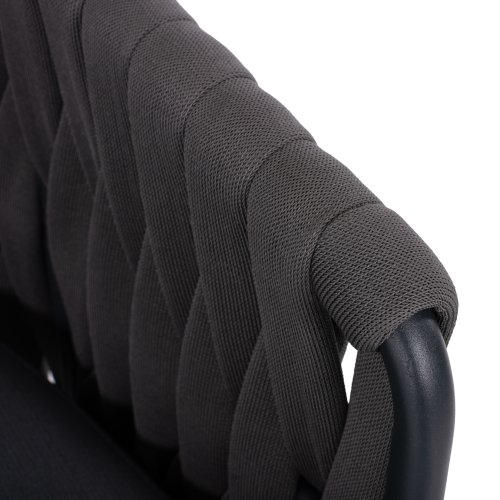 3-SITZ SOFA ANTHRAZIT-HELLGRAU MIT ALUMINIUMRAHMEN 188x76x95 cm