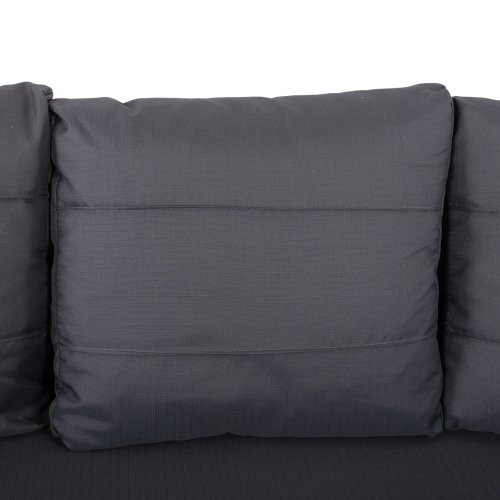 3-SITZ SOFA ANTHRAZIT-HELLGRAU MIT ALUMINIUMRAHMEN 188x76x95 cm