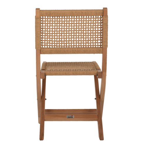 FOLDING CHAIR MADE OF BEECH WOOD AND ROPE IN NATURAL 47X58X84Hcm