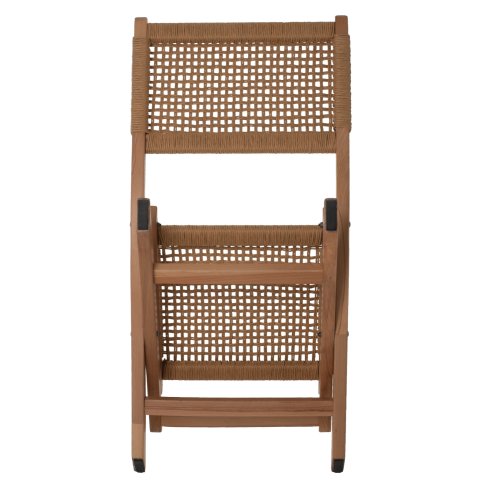 FOLDING CHAIR MADE OF BEECH WOOD AND ROPE IN NATURAL 47X58X84Hcm