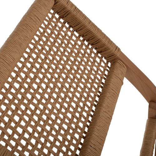 FOLDING CHAIR MADE OF BEECH WOOD AND ROPE IN NATURAL 47X58X84Hcm