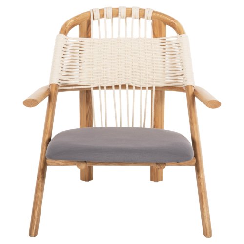 DESIGN STUHL SESSEL AUS ESCHENHOLZ UND SEIL NATUR