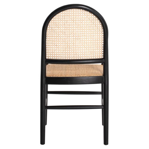 STUHL AUS SCHWARZBEIGEM RATTAN 43x50x87 cm