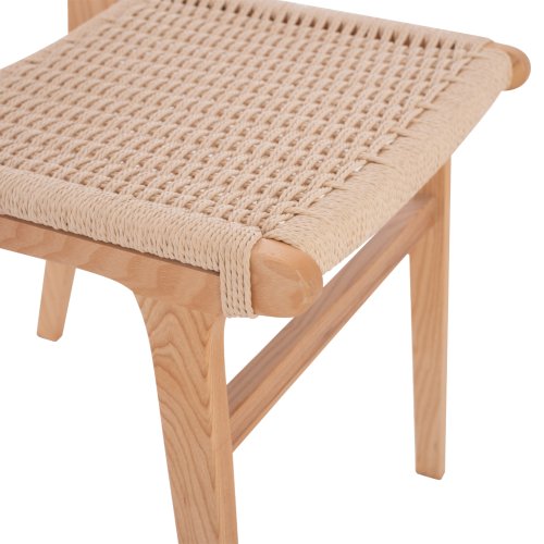 CHAIR IGNACIO RUBBERWOOD KNITTED NATURAL ROPE 50X60X87H