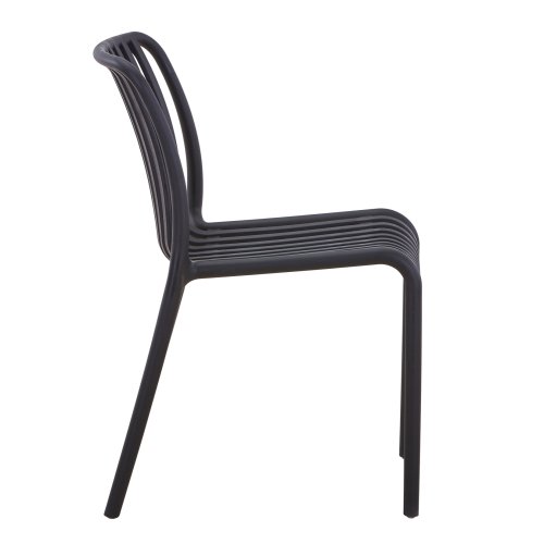STUHL OUTDOOR CONVEE POLYPROPYLEN IN SCHWARZ 52,5x44,5x79Hcm