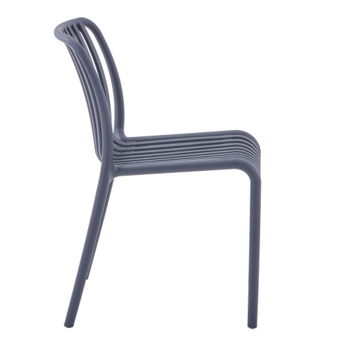 STUHL OUTDOOR CONVEE POLYPROPYLEN IN GRAU 52,5x44,5x79Hcm