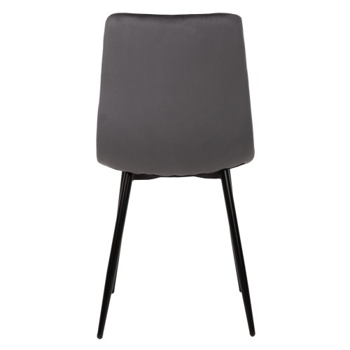STUHL LATRELL AUS GRAUEM SAMT MIT SCHWARZEN METALLBEINEN 43x54x88cm