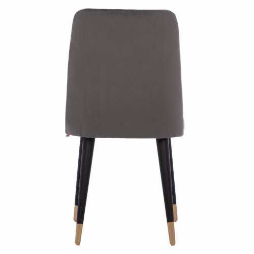 CHAIR MARISOL MADE OF GREY VELVET WITH WOODEN FEET 47x57x91 cm