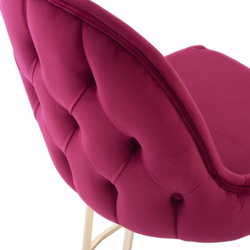 CHAIR LILIANA MADE OF BORDEAUX VELVET WITH METAL GOLD BASE 55x64x90 cm