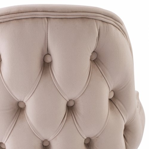 CHAIR LILIANA MADE OF ECRU VELVET WITH METAL GOLD BASE 55x64x90 cm
