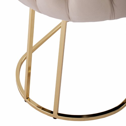 CHAIR LILIANA MADE OF ECRU VELVET WITH METAL GOLD BASE 55x64x90 cm