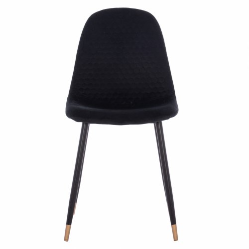 Stuhl Lucille mit Samtstoff in schwarz