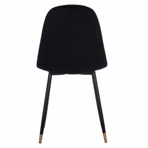 Stuhl Lucille mit Samtstoff in schwarz