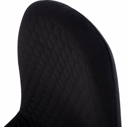 Stuhl Lucille mit Samtstoff in schwarz