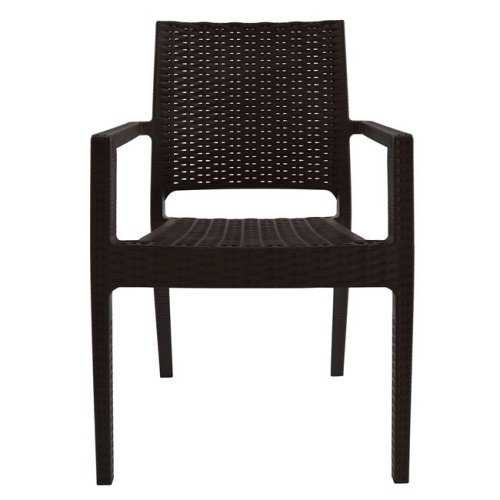 Stuhl aus Polypropylen mit Armenlehnen in Braun 57x55,5x89cm