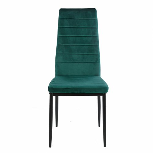 METAL CHAIR LADY GREEN VELVET WITH METAL FRAME K / D