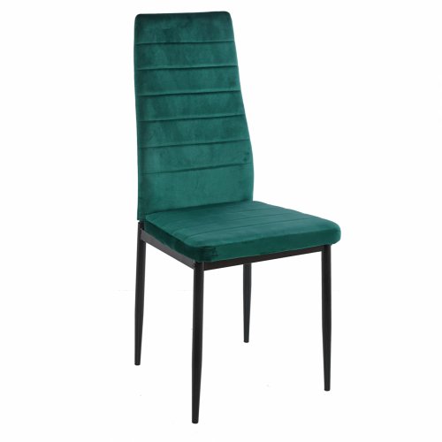 METAL CHAIR LADY GREEN VELVET WITH METAL FRAME K / D