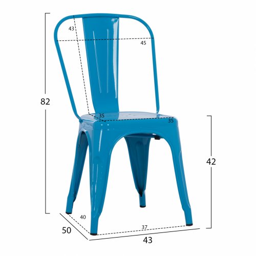Outdoor Stühle günstig kaufen | Design Stuhl "Melita", in blau