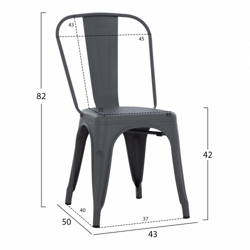Outdoor Stühle günstig kaufen | Design Stuhl "Melita", in grau matt