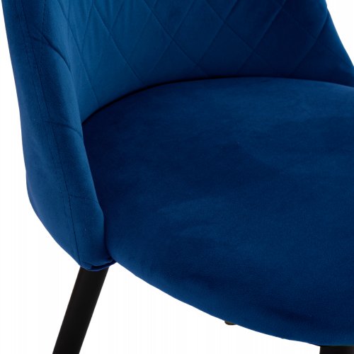 STUHL AUS SAMT "SHAILY" 48x49x87 CM IN BLAU