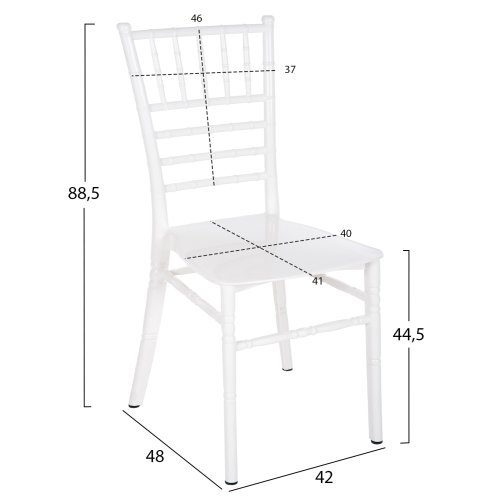 Bankett Stuhl Polypropylen Tiffany Neu | In Weiß