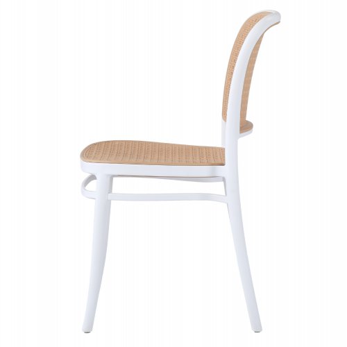 STUHL POLYPROPYLEN WEIß MIT BEIGE SITZ UND RÜCKENLEHNE 41x49x102 cm - Nächstes Erscheiunugsdatum: 15.06.23