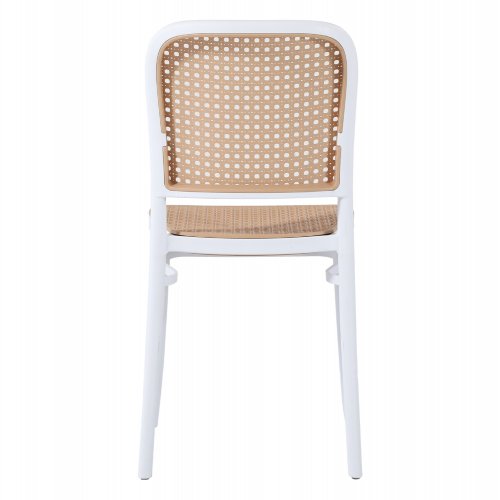 STUHL POLYPROPYLEN WEIß MIT BEIGE SITZ UND RÜCKENLEHNE 41x49x102 cm - Nächstes Erscheiunugsdatum: 15.06.23