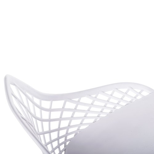 STUHL POLYPROPYLEN IN WEISSER FARBE MIT WEISSEN METALLBEINEN 52x53x82Hcm