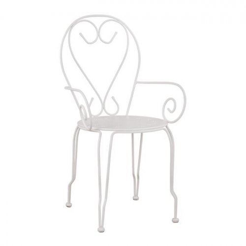 Outdoor Metallsessel Amore in weiß 49x48x90 cm
