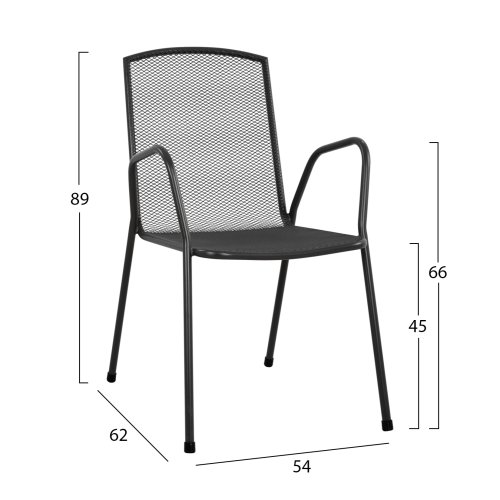 STUHL SESSEL METALLIC CHARCOAL