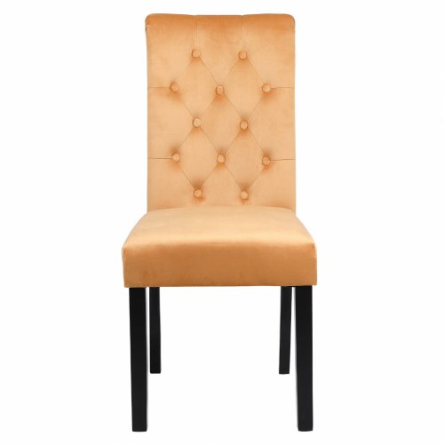 VELVET ROXIE K/D CHAIR GOLD YELLOW WITH WOODEN LEGS 46,5x61,5x100 cm