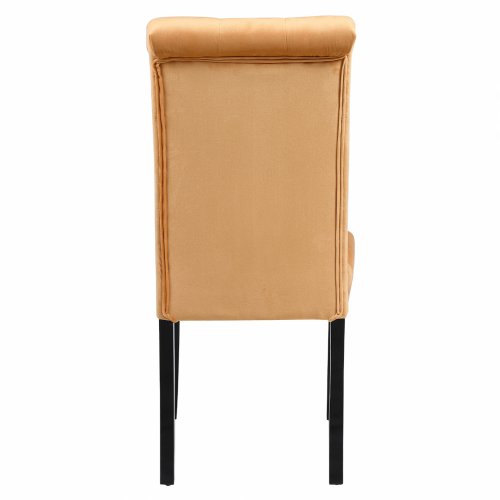 VELVET ROXIE K/D CHAIR GOLD YELLOW WITH WOODEN LEGS 46,5x61,5x100 cm
