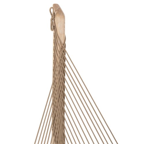 LOUNGE CHAIR HARP ASH WOOD FRAME AND SYNTHETIC ROPE IN NATURAL COLOR 85x101,5x128,5Hcm