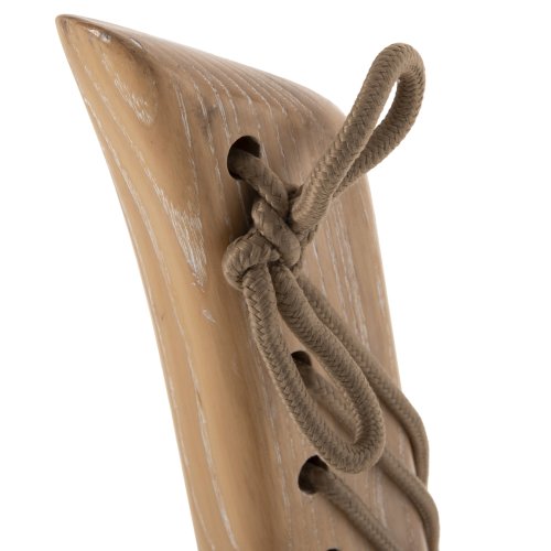 LOUNGE CHAIR HARP ASH WOOD FRAME AND SYNTHETIC ROPE IN NATURAL COLOR 85x101,5x128,5Hcm