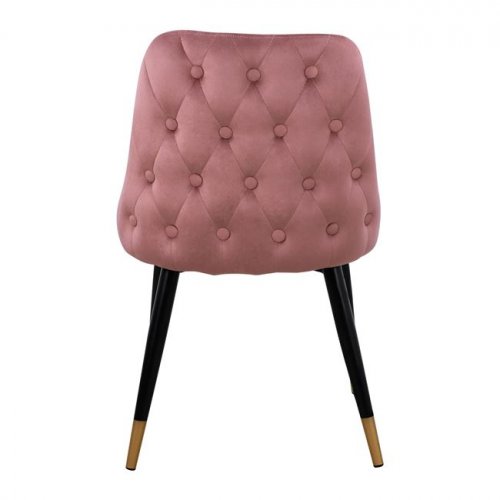 Stuhl Serenity mit Samtstoff Rosé