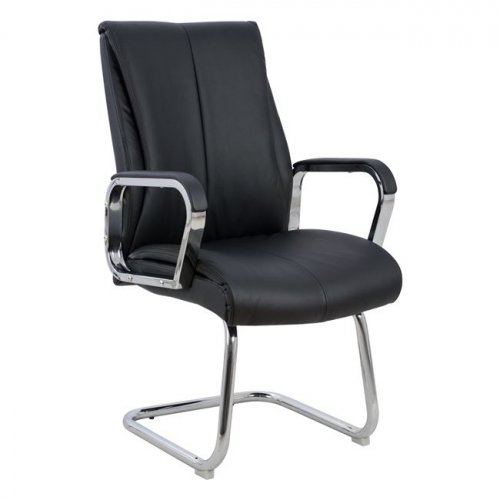 Bürostuhl aus hochwertigem PU in schwarz