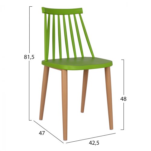 Chair "VANESSA" green 43x47,5x77cm