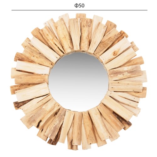 WANDSPIEGEL TREIBHOLZ NATUR 50X5X50H