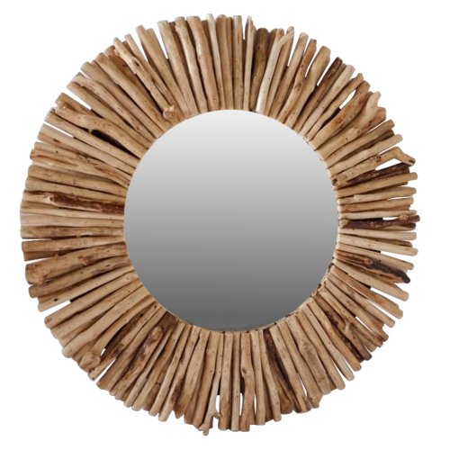 WANDSPIEGEL TREIBHOLZ NATURFARBE 60X5X60H