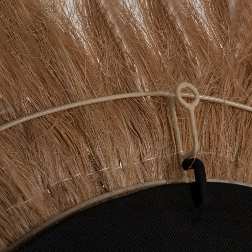 SPIEGEL RUND MIT ABACA-RAHMEN NATURFARBE 90x4,5x90Hcm