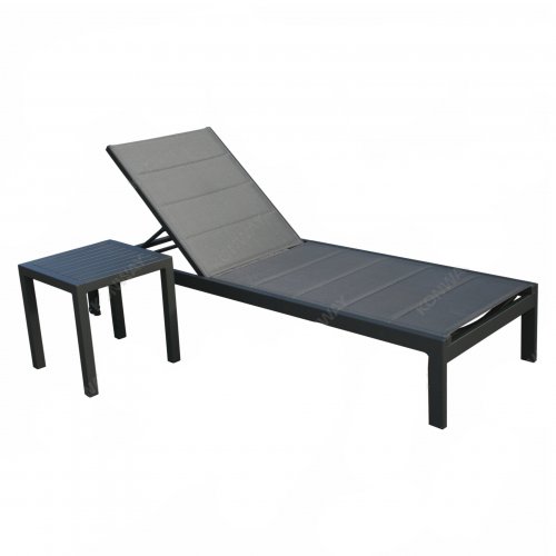 Aluminium MENORCA Beistell Tisch in Dunkelgrau 45x45 cm