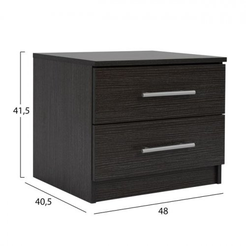 ΚΟΜΟΔΙΝΟ ΜΕΛΑΜΙΝΗΣ ZEBRANO 48X40,5X41,5 εκ.