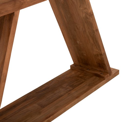 ΚΟΝΣΟΛΑ ΑΠΟ ΞΥΛΟ ΤΕΑΚ ΦΥΣΙΚΟ ΧΡΩΜΑ 220x50x90Υεκ.