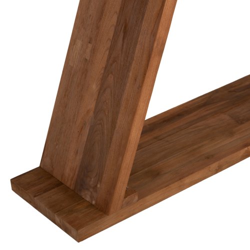 ΚΟΝΣΟΛΑ ΑΠΟ ΞΥΛΟ ΤΕΑΚ ΦΥΣΙΚΟ ΧΡΩΜΑ 220x50x90Υεκ.