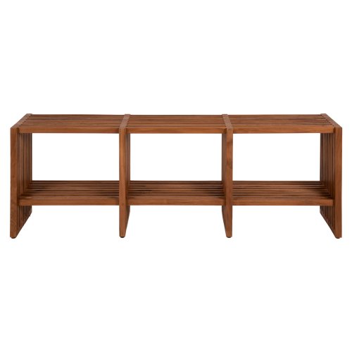 KONSOLE MASSIVES TEAKHOLZ IN NATÜRLICHER FARBE 130x29,5x46H cm