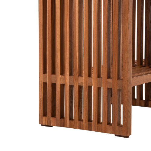 KONSOLE MASSIVES TEAKHOLZ IN NATÜRLICHER FARBE 130x29,5x46H cm